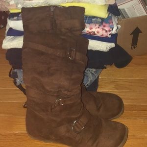 Brown Suede Boots